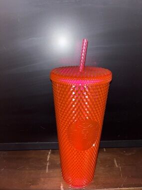 Starbucks Hot Pink  Studded Cold Cup with Straw